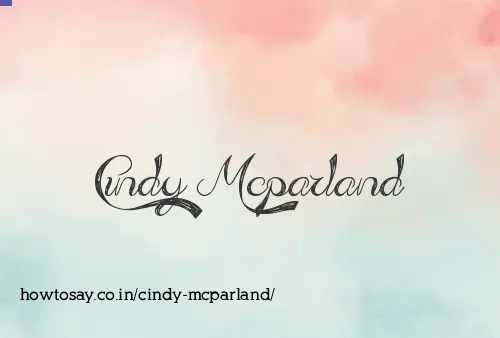 Cindy Mcparland