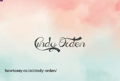 Cindy Orden