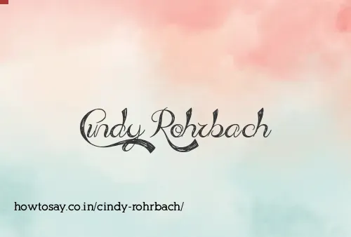 Cindy Rohrbach