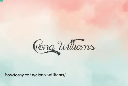 Ciona Williams
