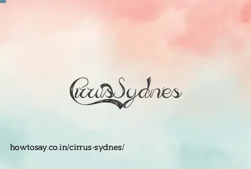 Cirrus Sydnes