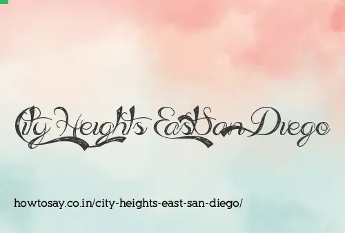 City Heights East San Diego