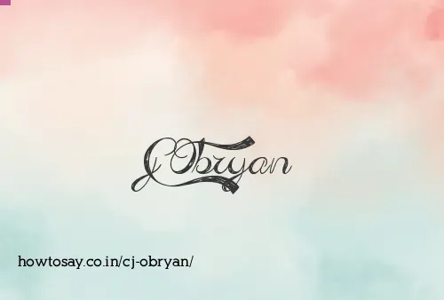 Cj Obryan