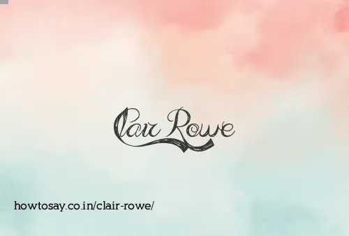Clair Rowe