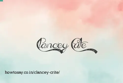 Clancey Crite