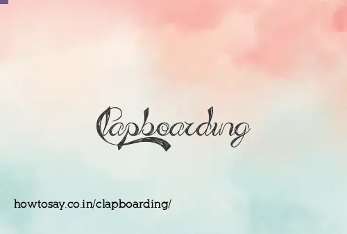 Clapboarding