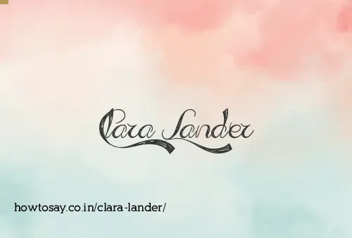 Clara Lander
