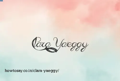 Clara Yaeggy