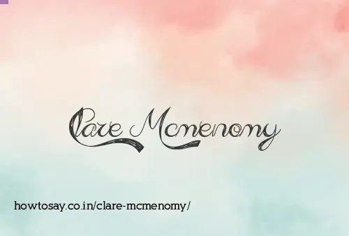 Clare Mcmenomy
