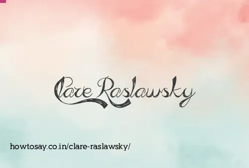 Clare Raslawsky