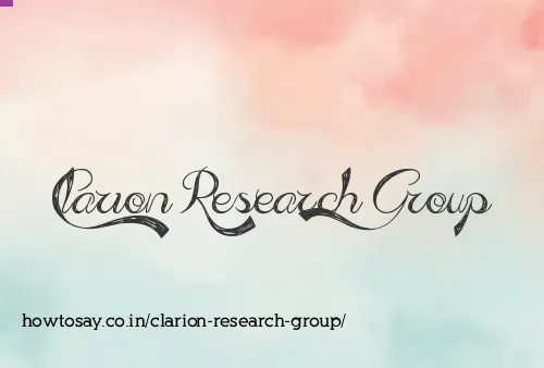 Clarion Research Group