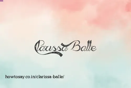 Clarissa Balle