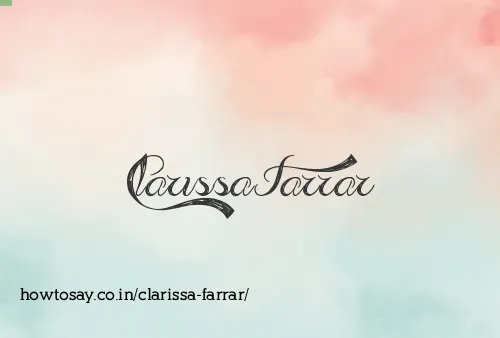 Clarissa Farrar