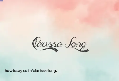 Clarissa Long