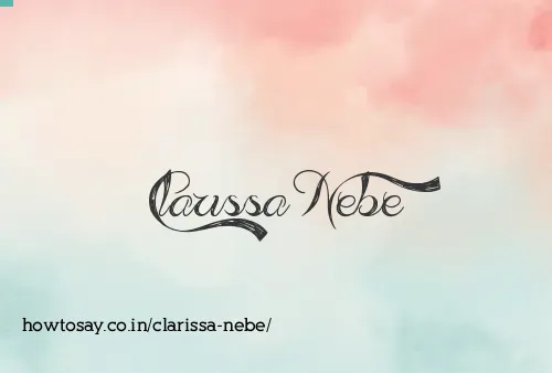 Clarissa Nebe