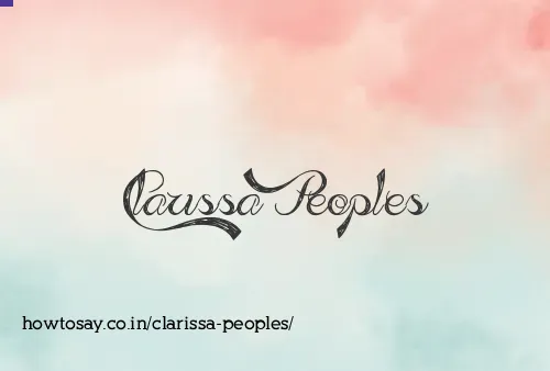 Clarissa Peoples