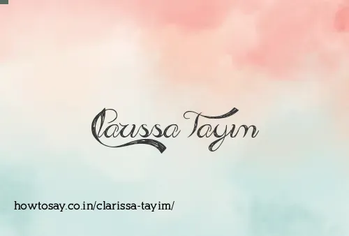 Clarissa Tayim