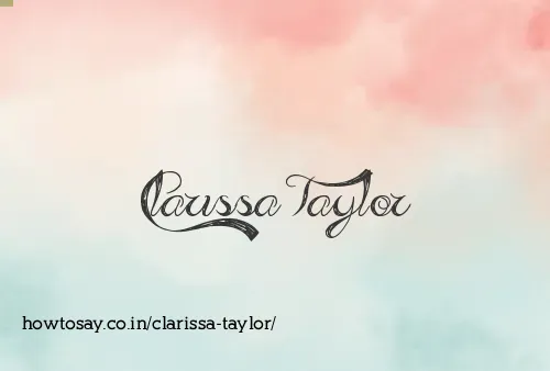 Clarissa Taylor