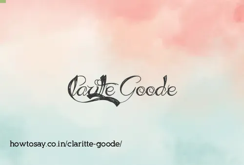Claritte Goode