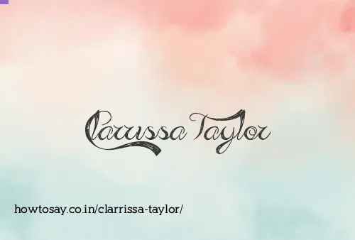 Clarrissa Taylor