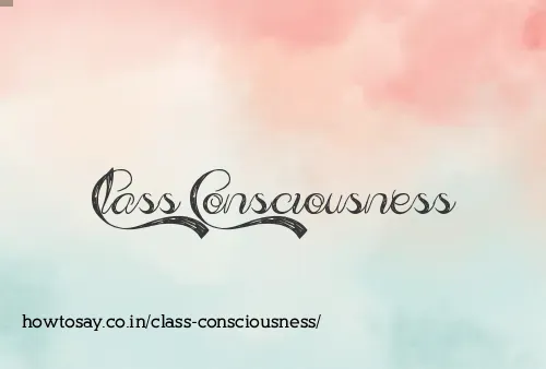 Class Consciousness
