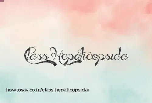 Class Hepaticopsida