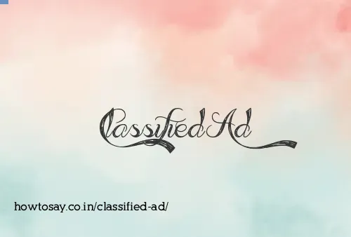 Classified Ad