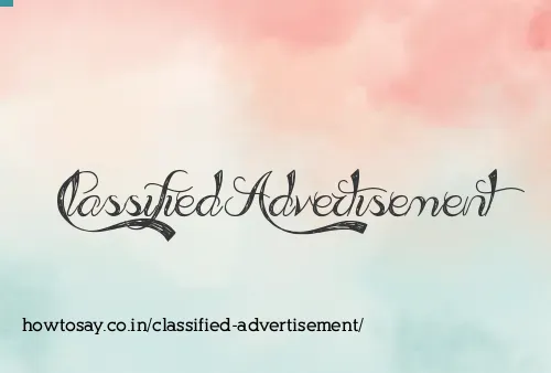 Classified Advertisement