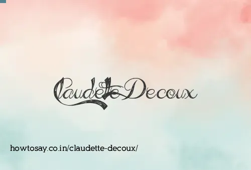 Claudette Decoux