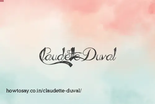 Claudette Duval