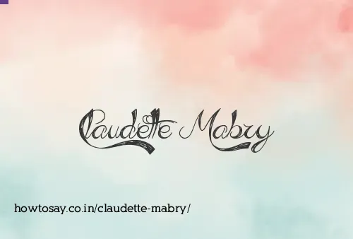Claudette Mabry