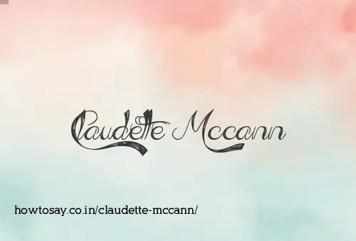 Claudette Mccann