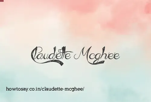 Claudette Mcghee