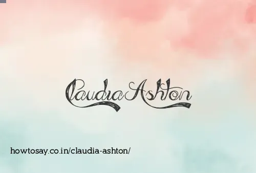 Claudia Ashton
