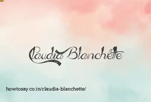 Claudia Blanchette