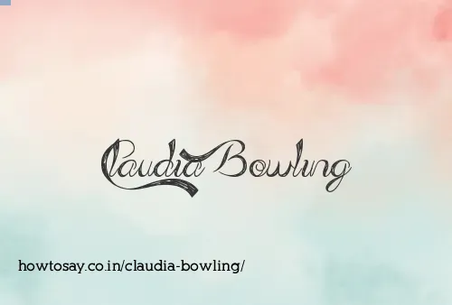 Claudia Bowling