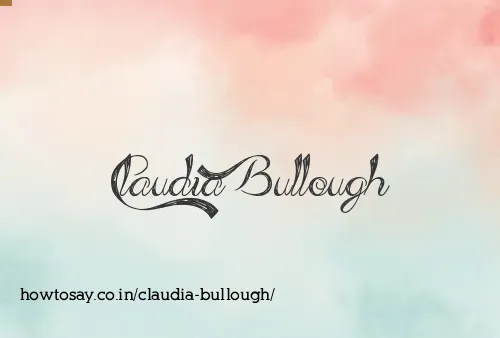 Claudia Bullough