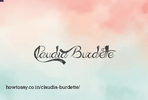Claudia Burdette