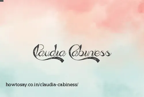 Claudia Cabiness
