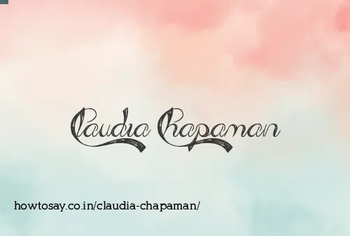 Claudia Chapaman