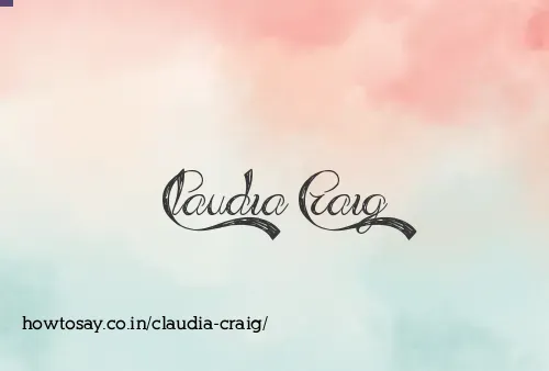 Claudia Craig