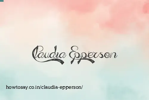 Claudia Epperson