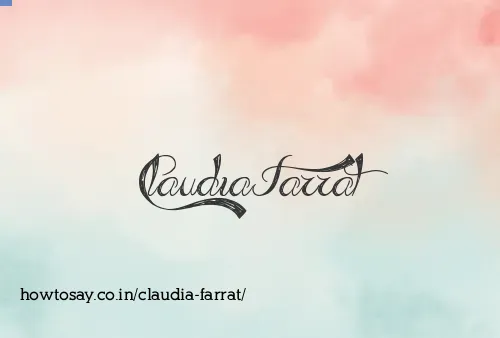 Claudia Farrat