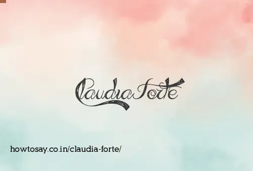 Claudia Forte