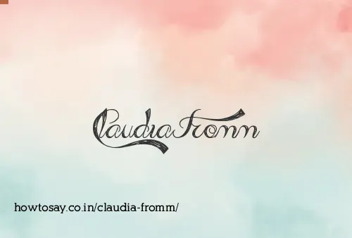 Claudia Fromm