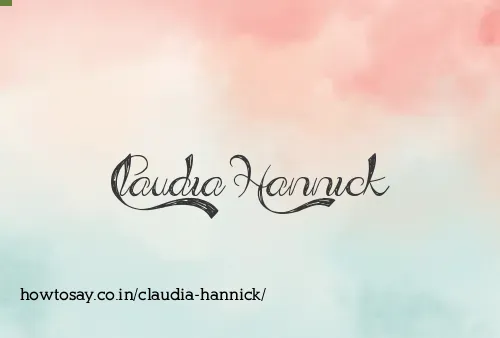 Claudia Hannick