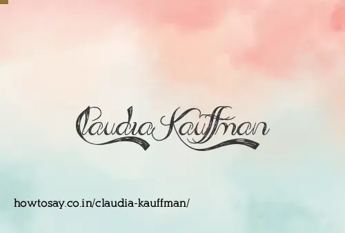 Claudia Kauffman