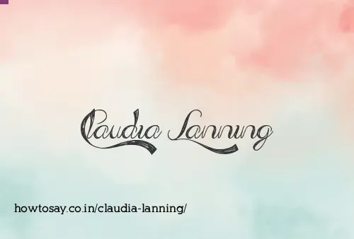 Claudia Lanning