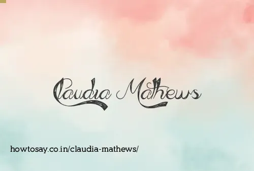 Claudia Mathews