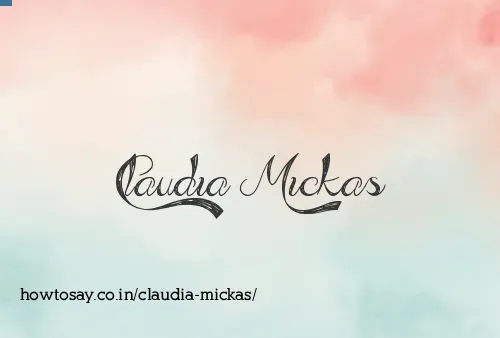 Claudia Mickas